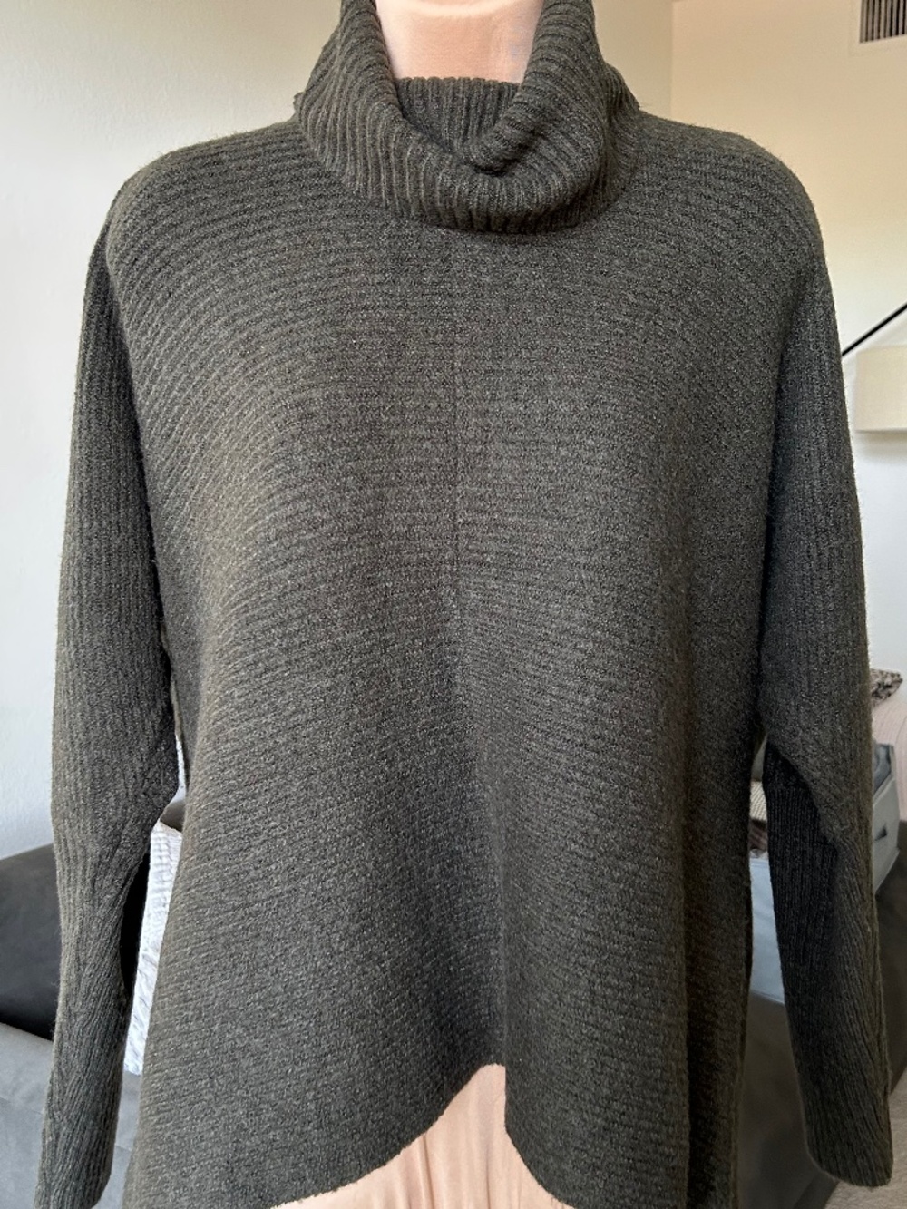 CECE Olive Drab Turtleneck Sweater